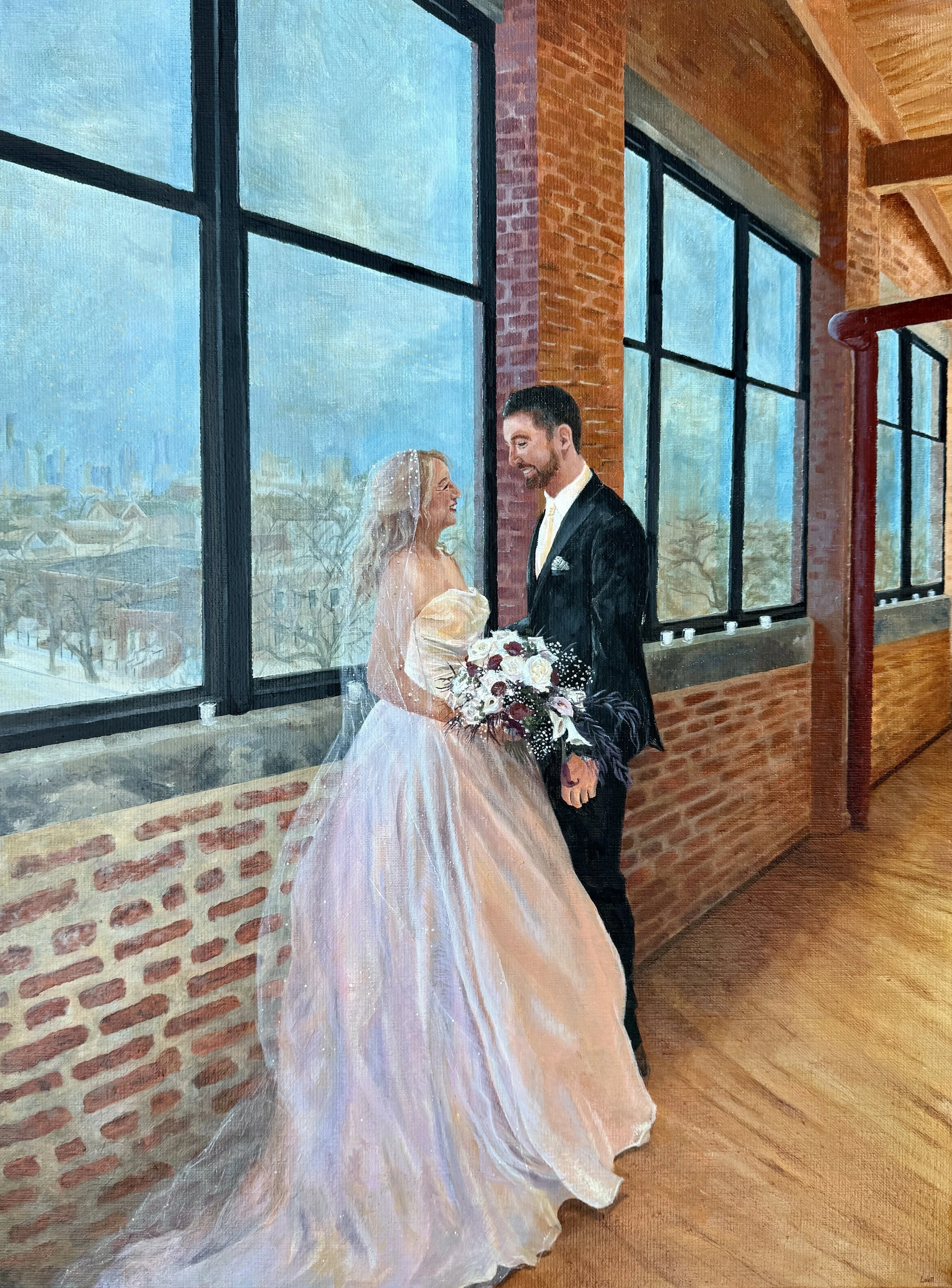   Elizabeth &amp; David   Bridgeport Art Center, Chicago  18”x24”  2026 