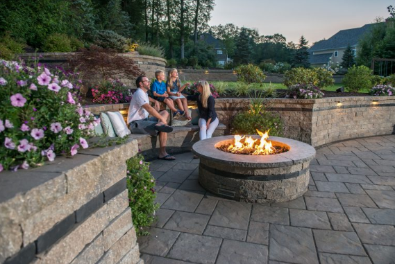 Stone Fire Pit To Your Landscape Design, Fire Pit Landscaping Stones