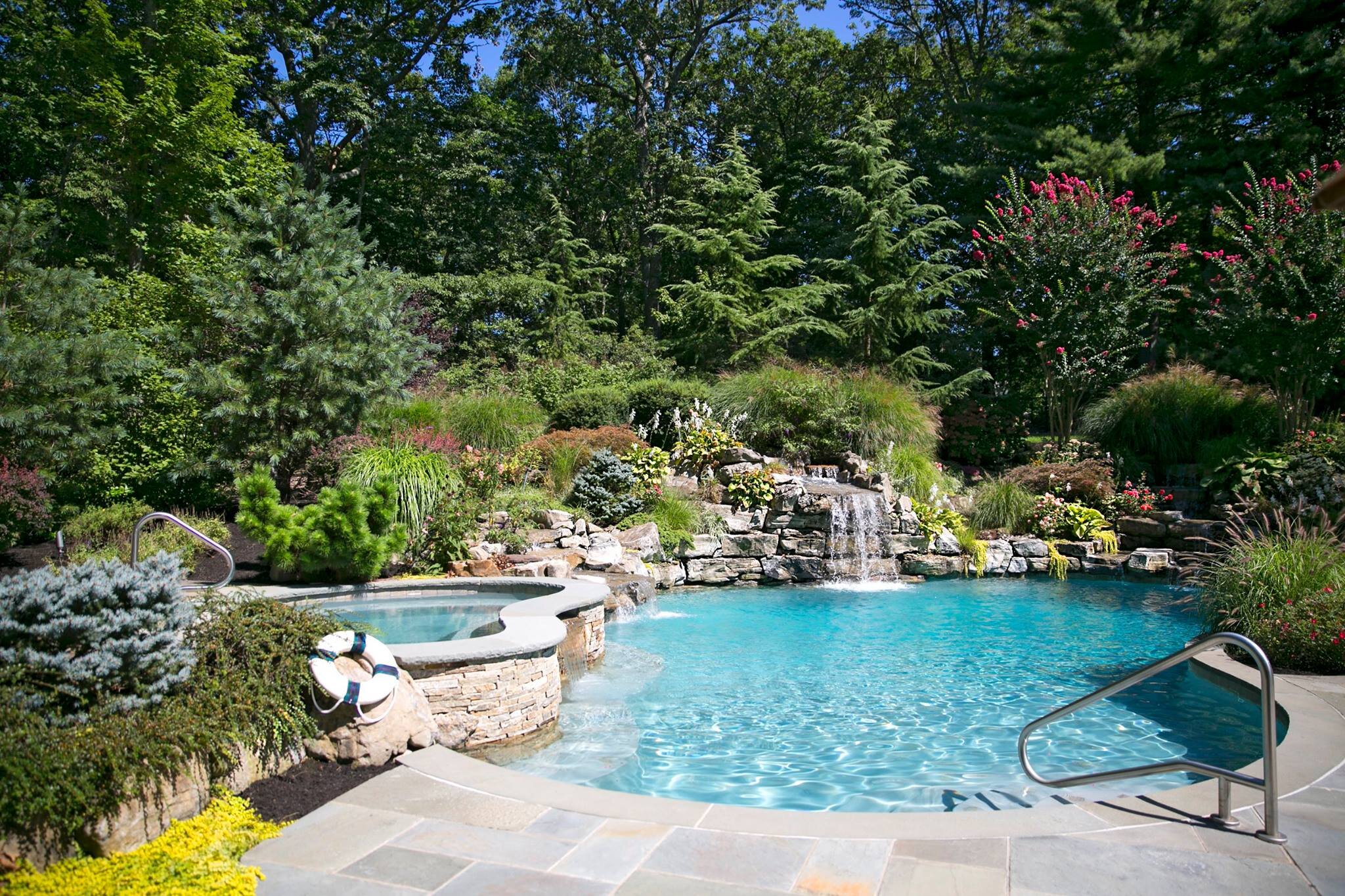 A Gunite Pool Builder'S Tips For A Tropical Backyard On Long Island Ny |  Landscaping, Salt Water Pool Islip Ny, Outdoor Fireplace Glen Cove Ny | The  Platinum Group