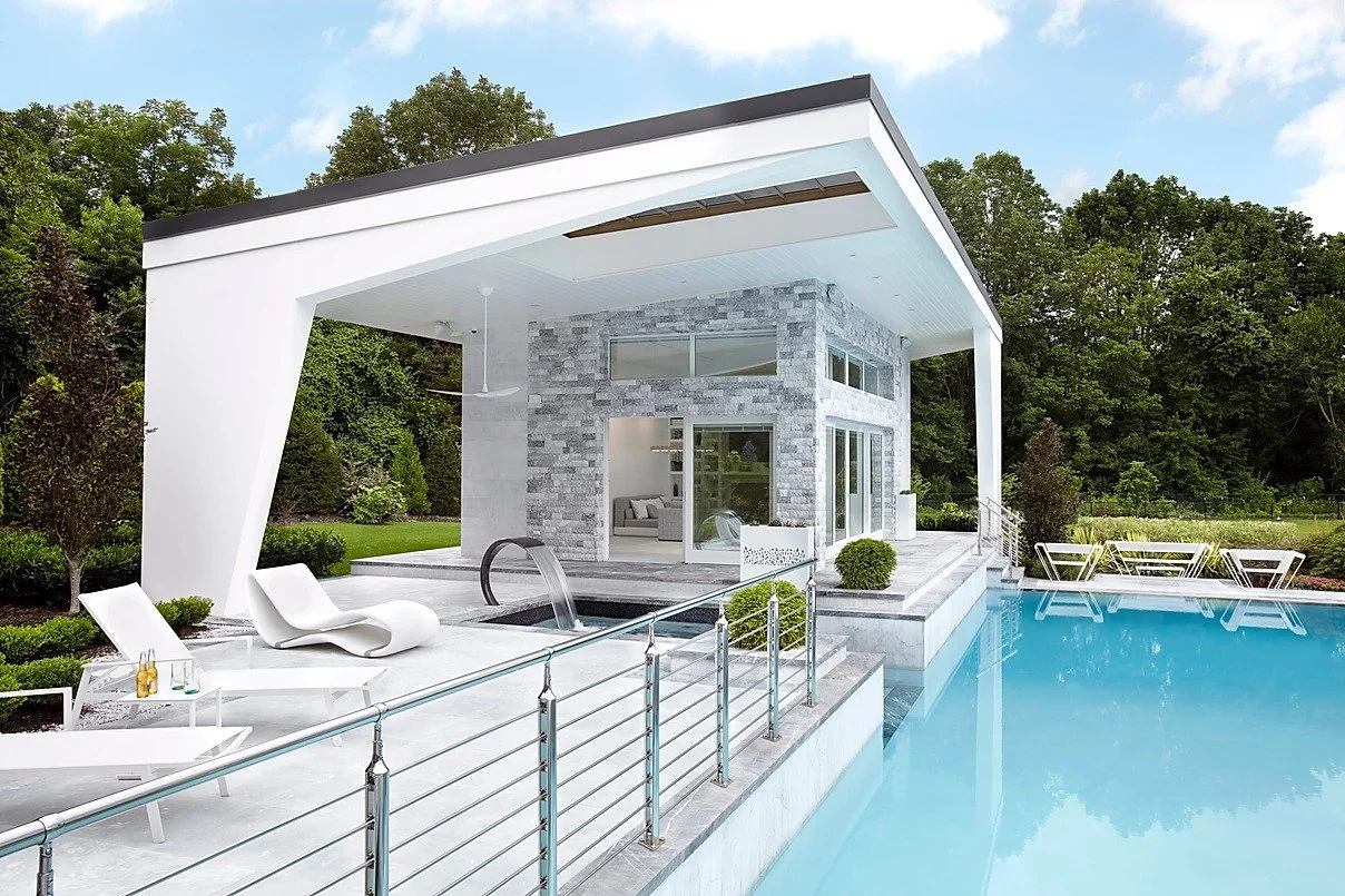 Shade and style come together with a pavilion in Long Island, NY