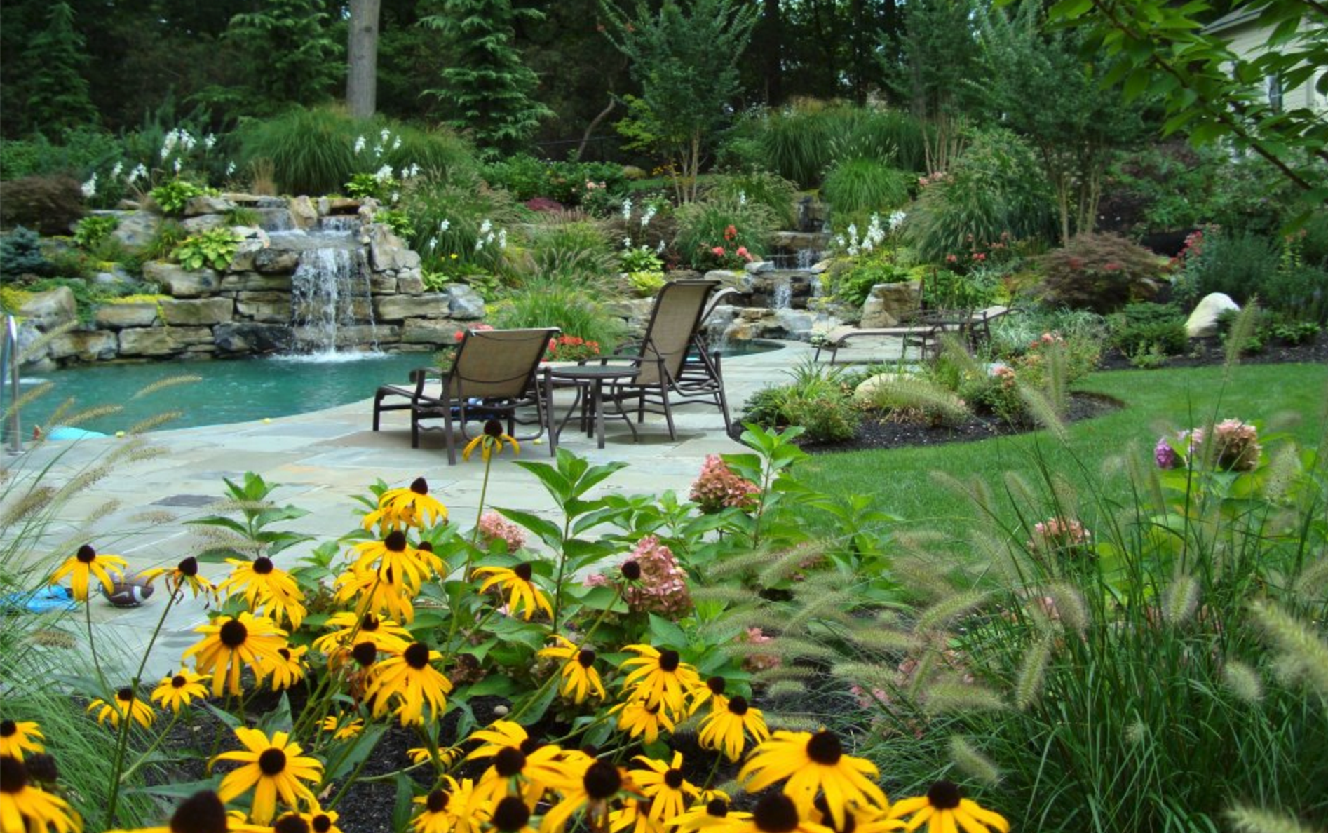 backyard landscape design transformation in Massapequa, NY