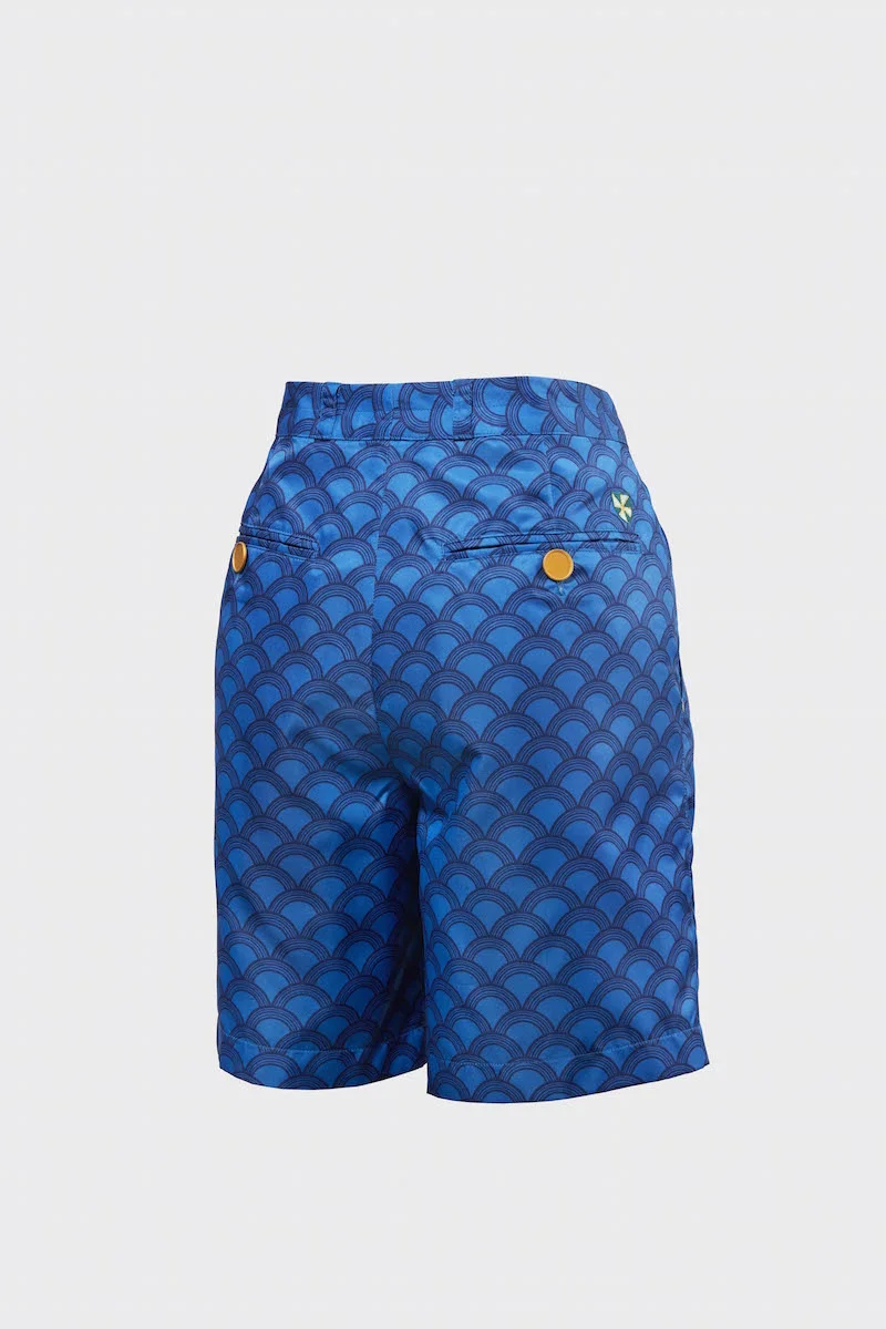 Ava Short in Blue Print