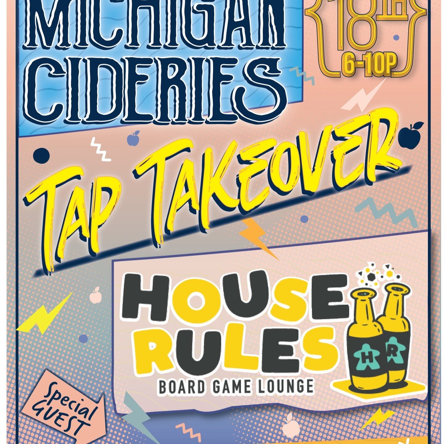 Anyone up for an AMAZING cider tap takeover? During the 2023 @glintcap in Grand Rapids, on May 18th from 6-10pm at @houseruleslounge 
Come check out this line up!!!!
@tandemciders 
@pifcider 
@beewellmeadery 
@twokfarms 
@starcutciders 
@townlinecide