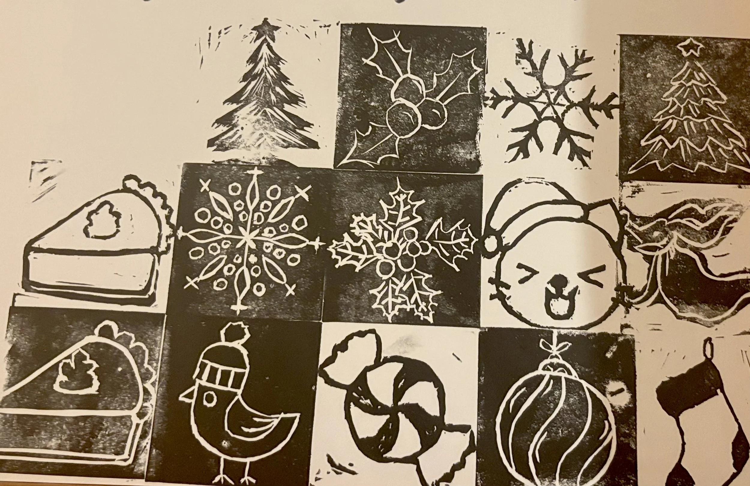 Holiday-Themed Card Block Printing Workshop w/ Poppy Cornelius