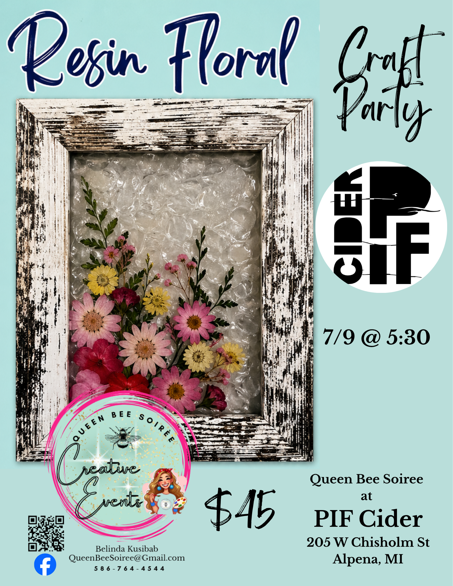 Petals &amp; Pours: Resin Dried Flower Framed Art Workshop