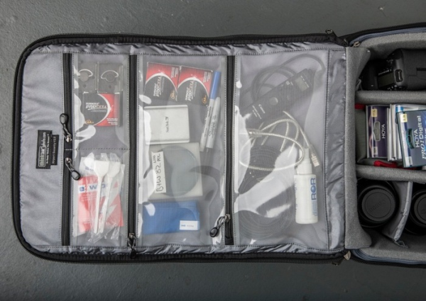 A look inside a TRG Reality photo bag. 