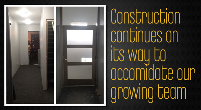Image of construction at TRG Reality. 
