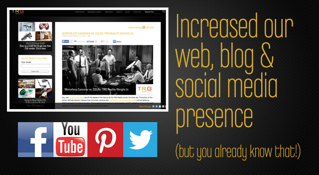 Image of TRG Reality's social presence. 