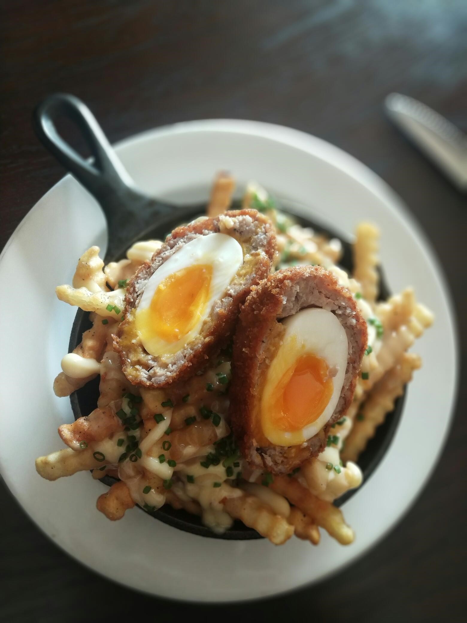 Swans Scotch Egg Poutine Photo.jpg