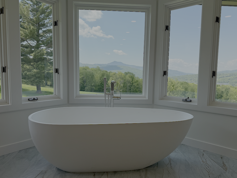 Modern White Oak Bathroom Renovation in Waterbury, Vermont