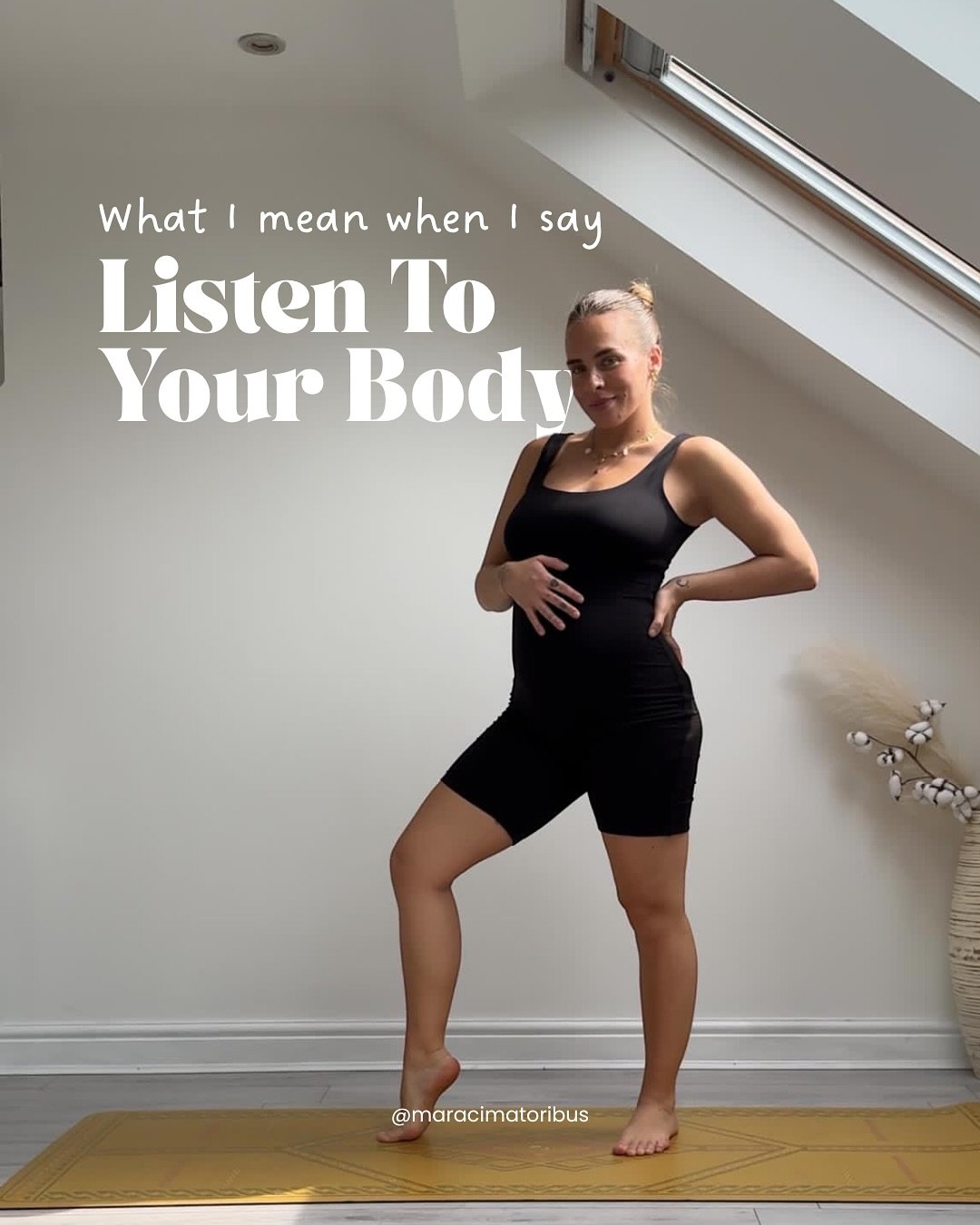 What I actually mean when I say &ldquo;listen to your body&rdquo; 👇🏽

It&rsquo;s not always about doing more. It&rsquo;s not always about pulling back.

It&rsquo;s about tuning in and meeting yourself where you are, without judgment.

Some days, th