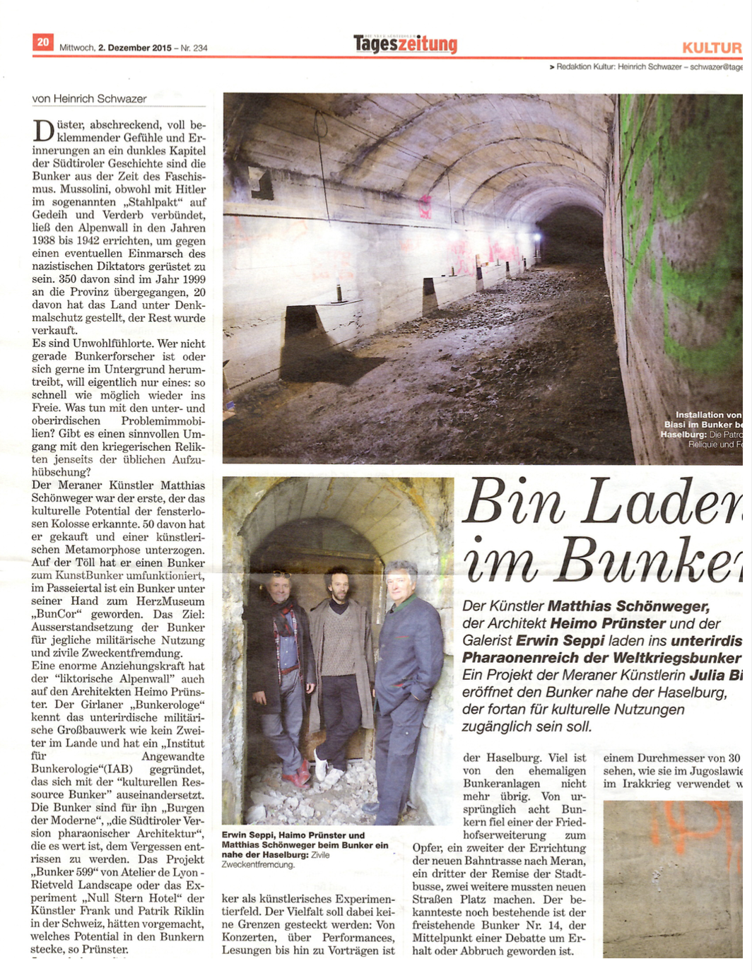  2015  M.A.D . installation, haselburg, ITALY 