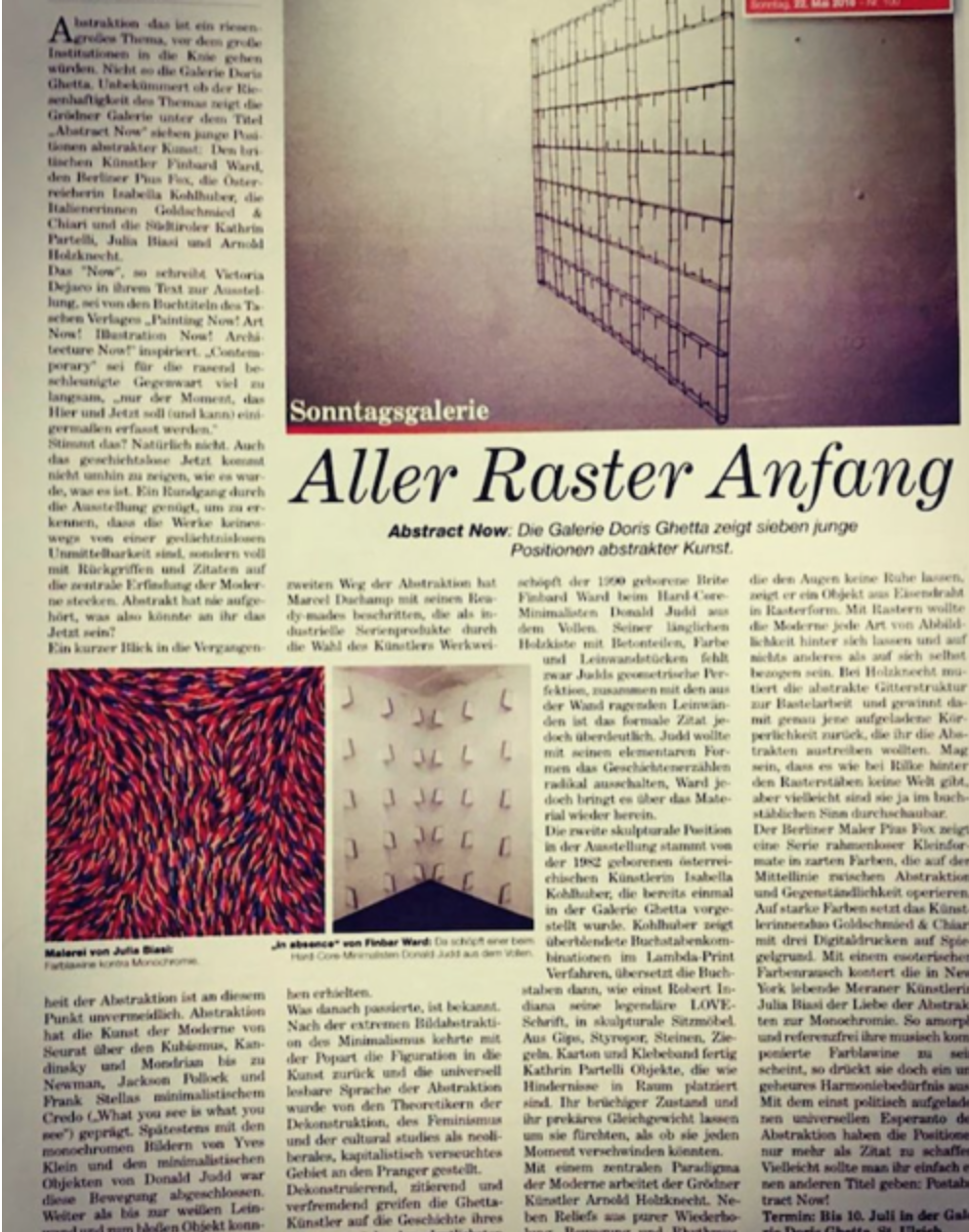  2016  abstract now , galerie doris ghetta, st. ulrich, ITALY 