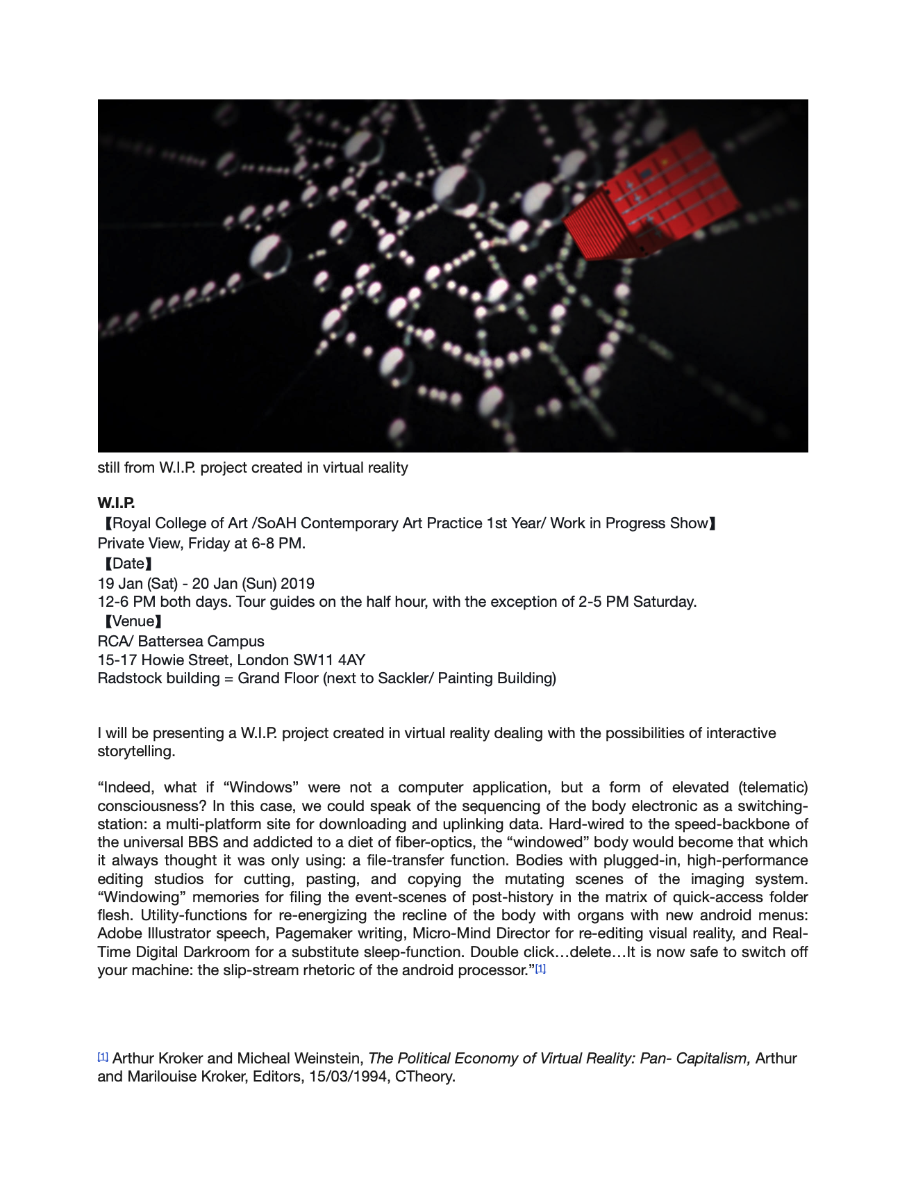  2019,  W.I.P.  show, royal college of art, london, UK  