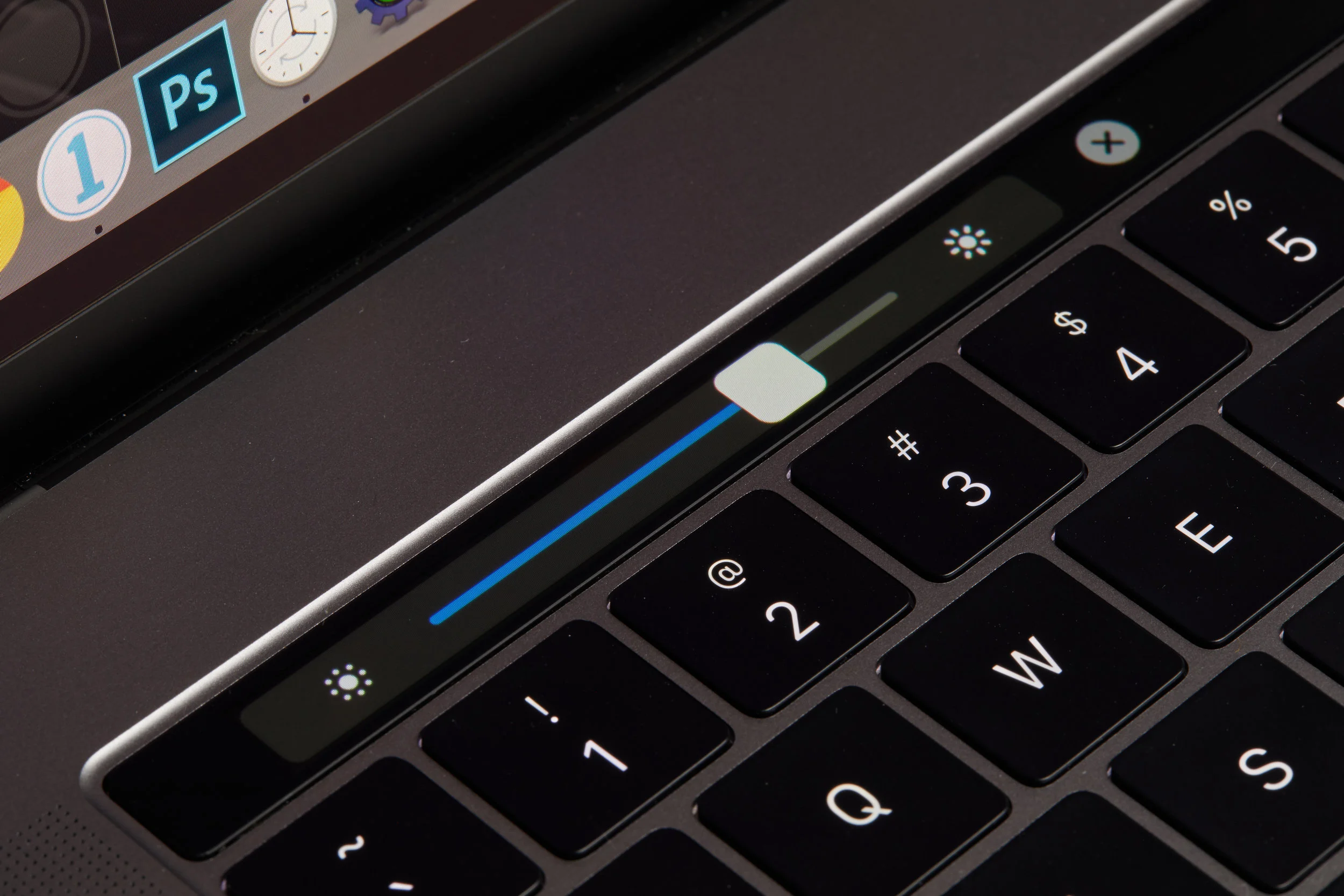 The Touch Bar's screen brightness slider is great for dialing in accurate brightness when calibrating.