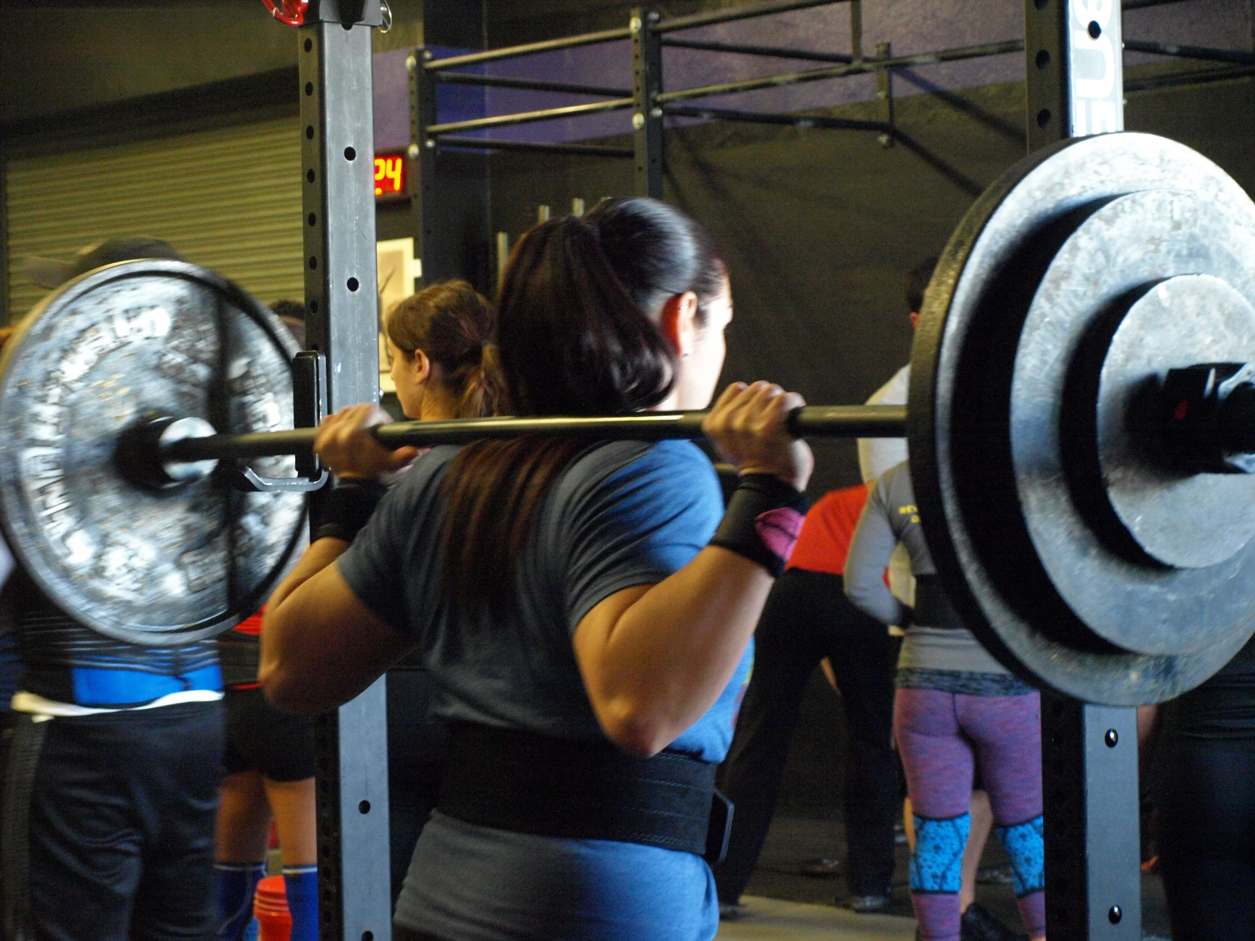 Love walking into a room of competitors and see women dominating an event. Photograph take at Harrison Strength and Fitness.