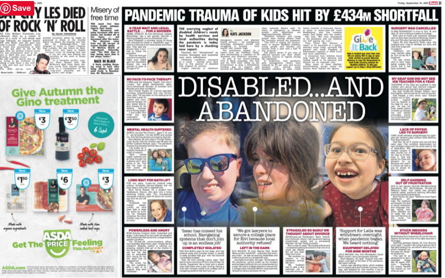 Extract from The Sun, Friday 10th September 2021.