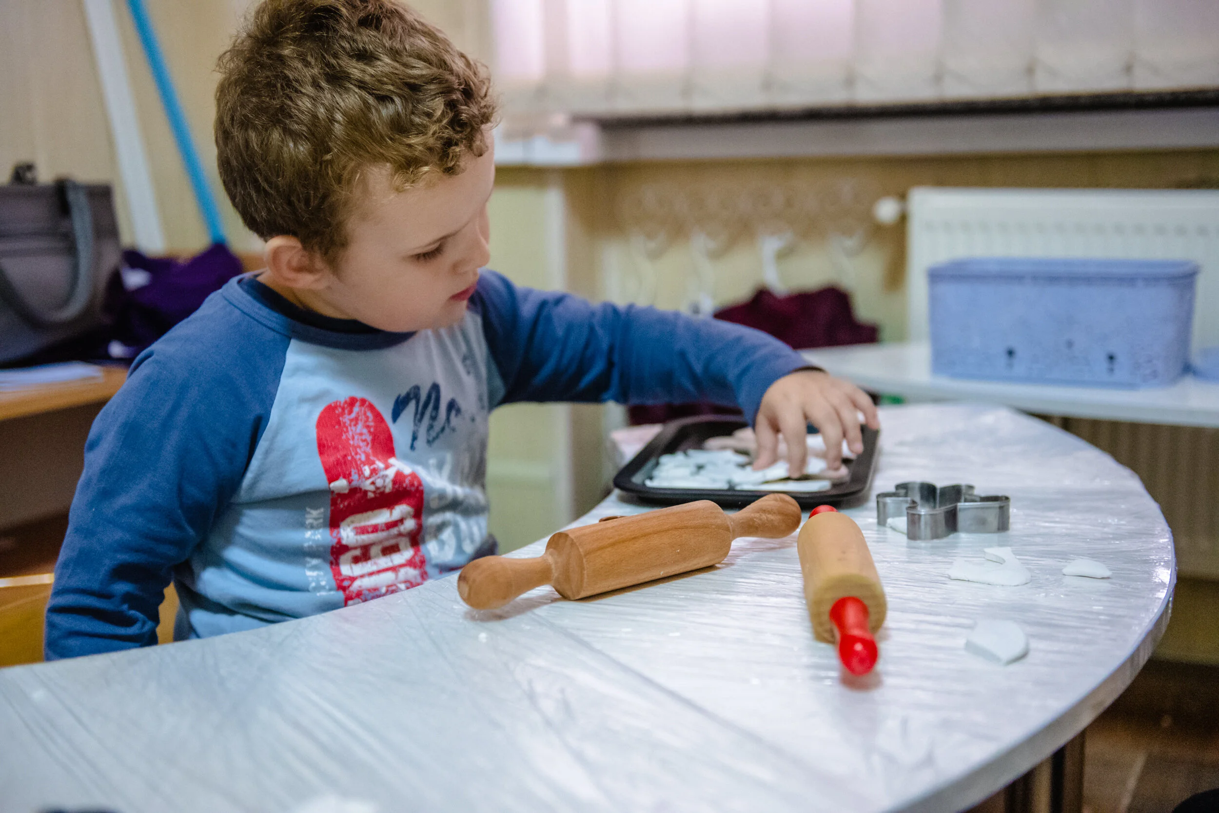 A child at the Wings of Faith preschool for children with autism in Ukraine, 2015. Photo credit: Linda Bunk.
