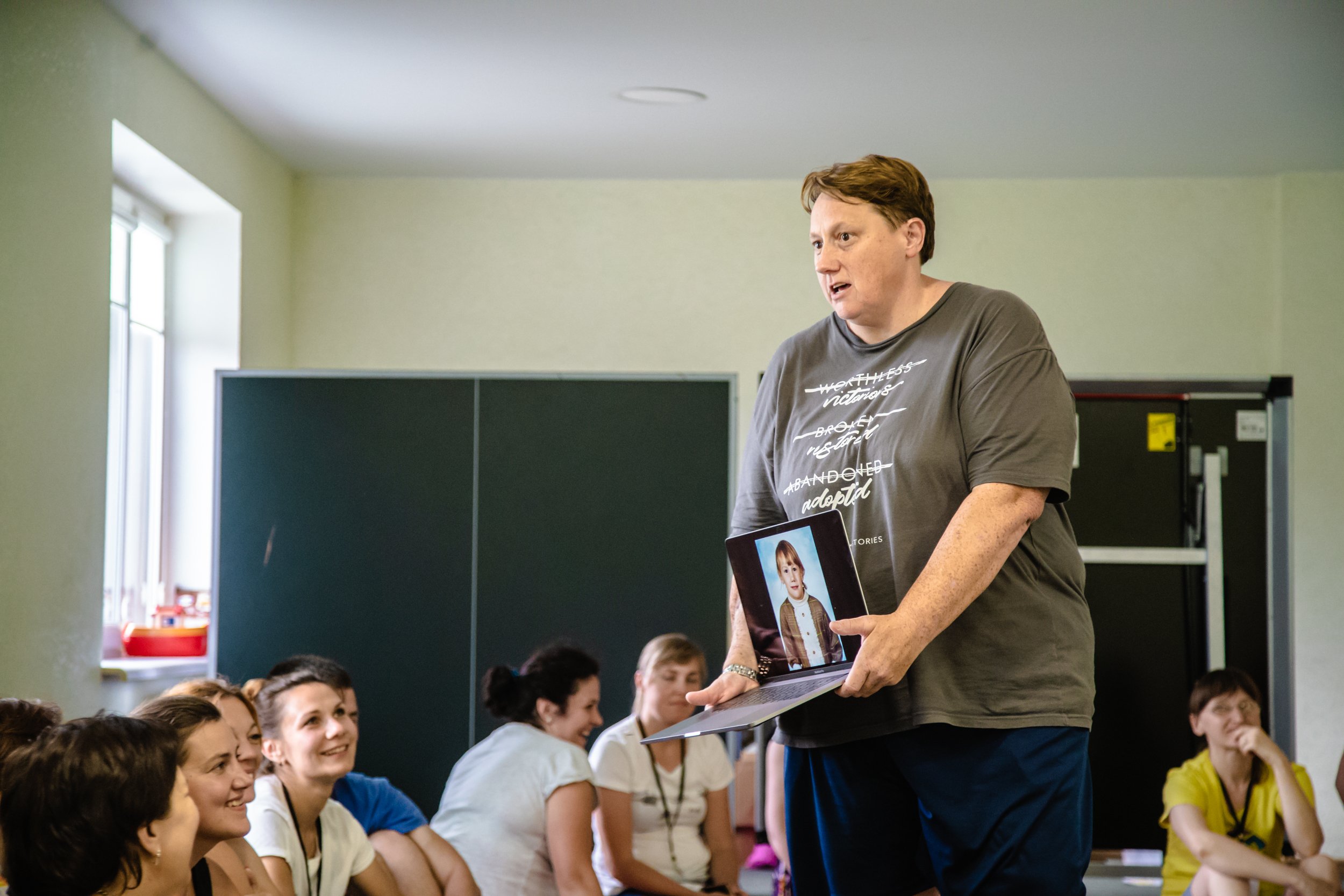 Linda Bunk, presenting at July 2019 Wings of Faith camp