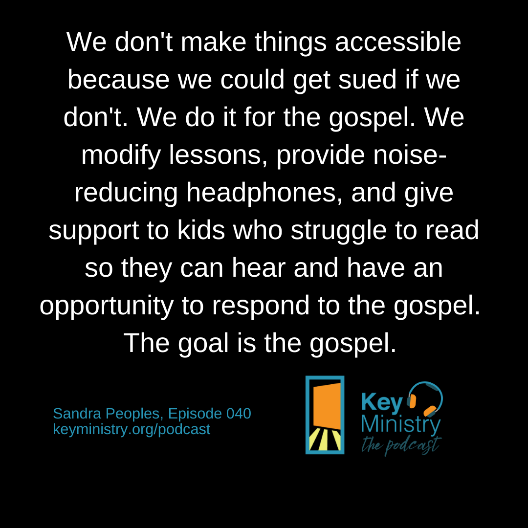 Quote below this graphic from episode 40 of Key Ministry: the Podcast