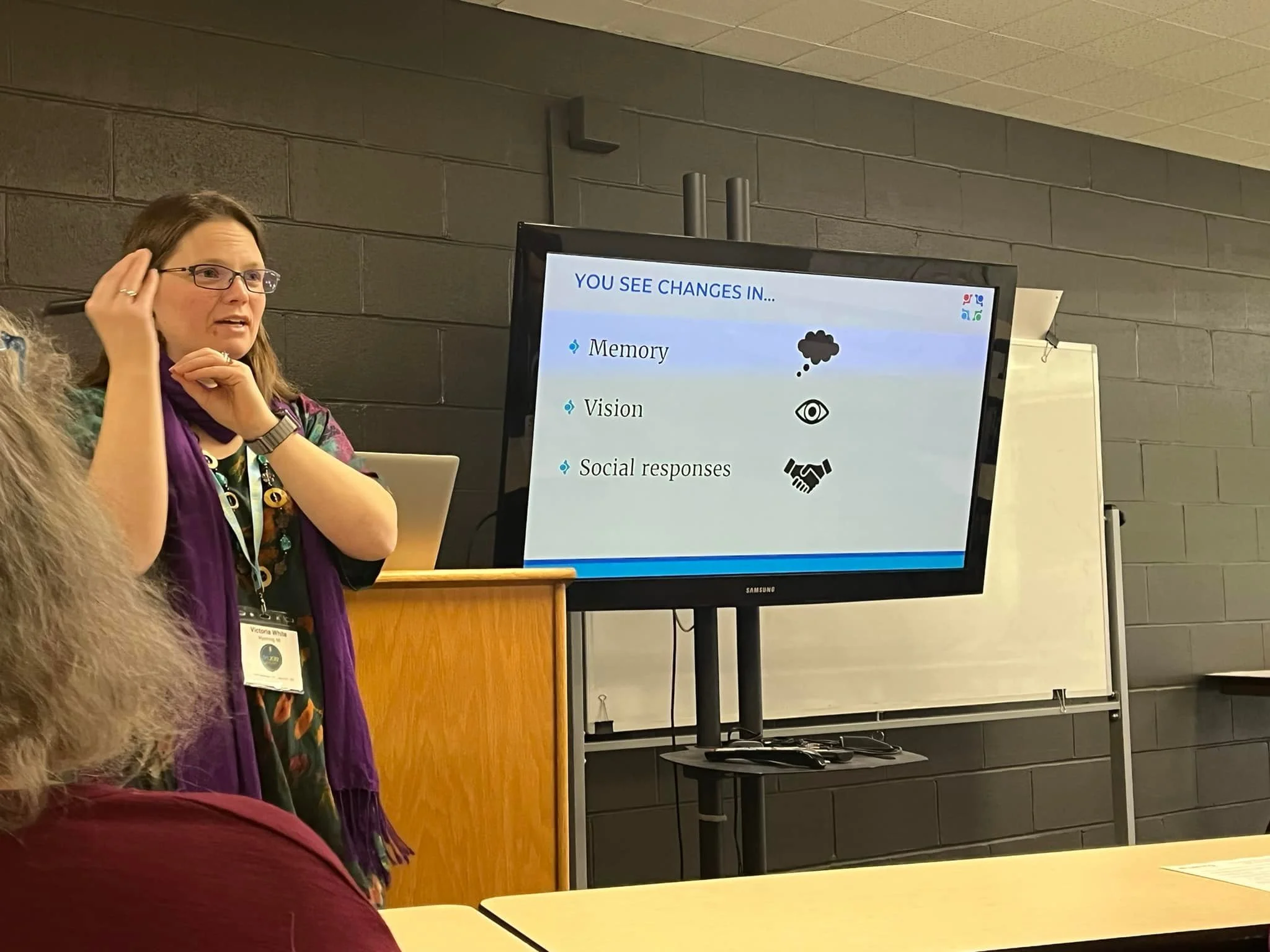 Tory White from All Belong presented a workshop on ministry with persons with memory impairment.