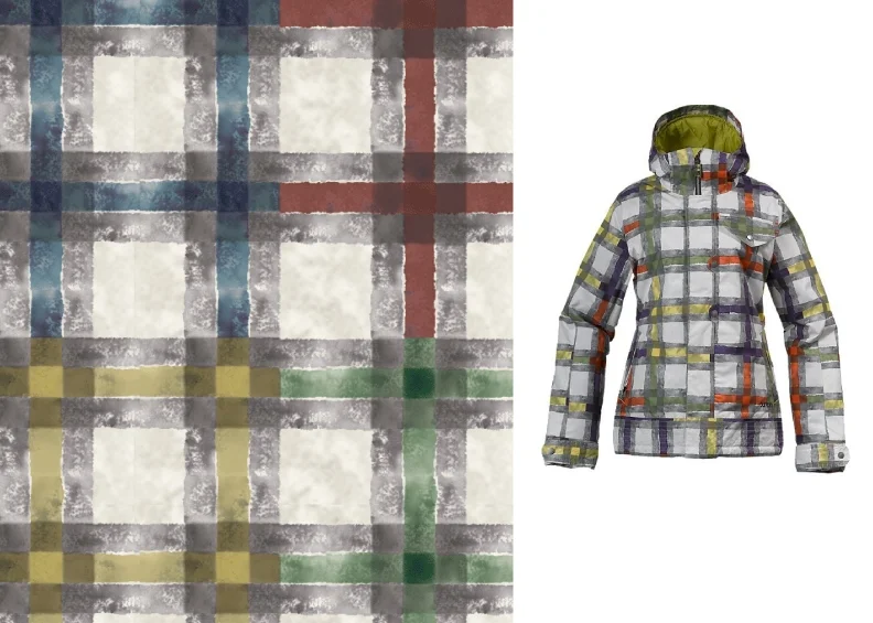 Burton Print- Brush Stroke Plaid