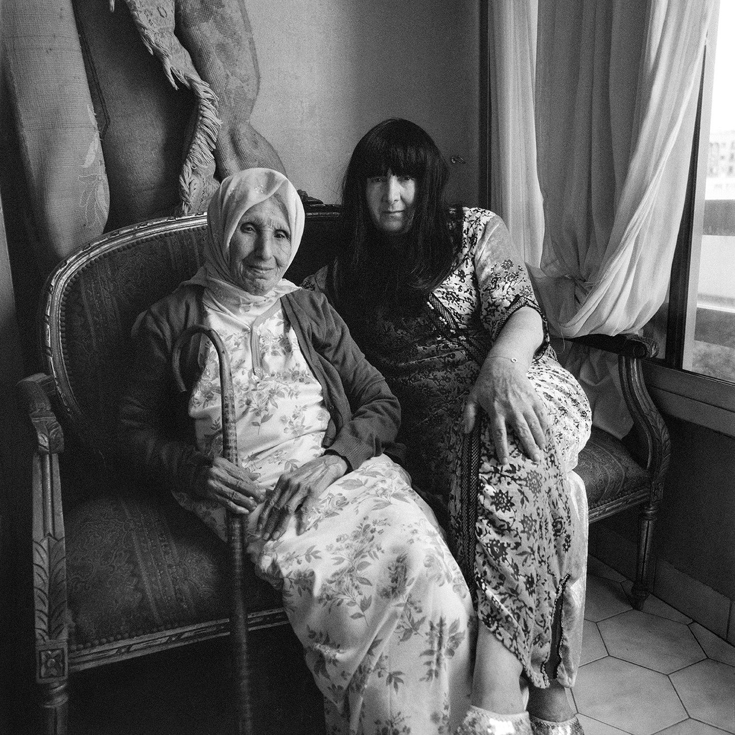 Woman with Childhood Nurse- Casablanca, Morocco