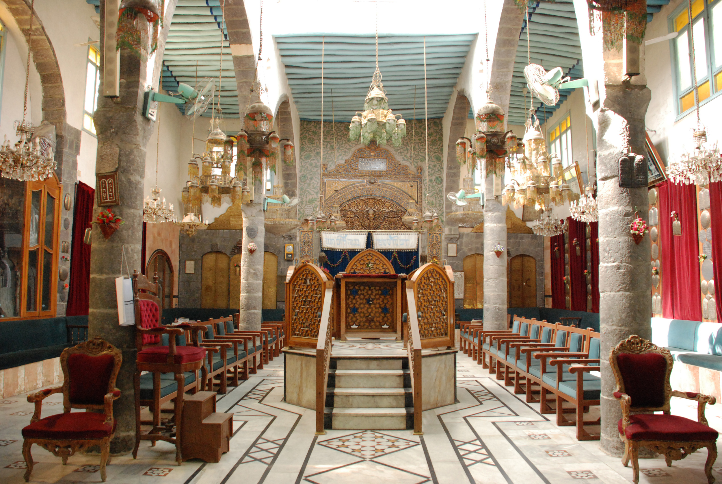 Interior of French Synagogue- Damascus, Syria