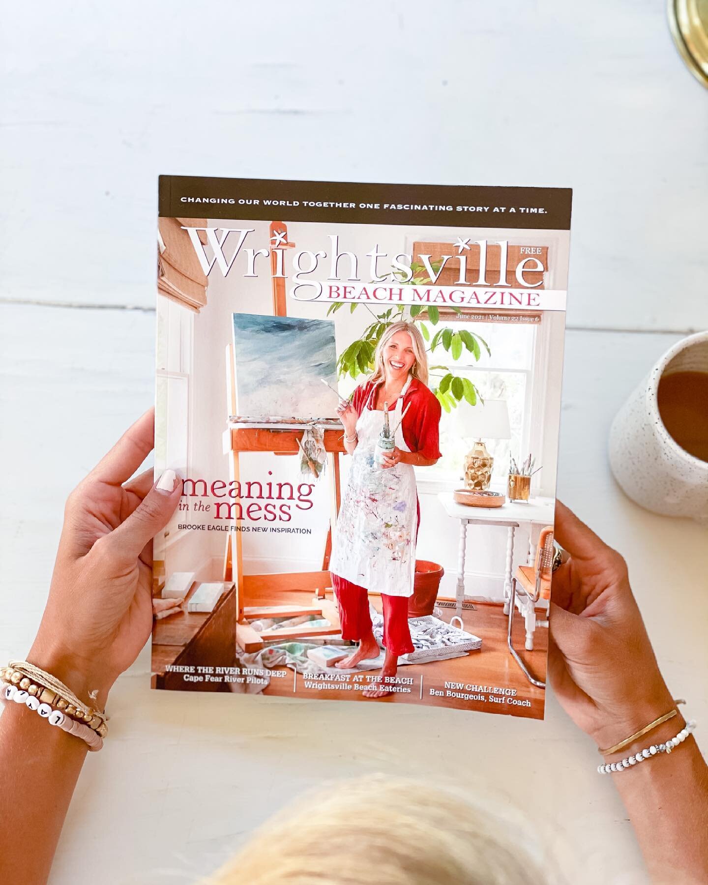 A huge thank you to @wrightsvillebeachmagazine for sharing about me and my inspiration from my best girl in the June issue...AND surprising me with the cover! 😍 What in the world. Walking into the grocery store and seeing my face in the stand was pr