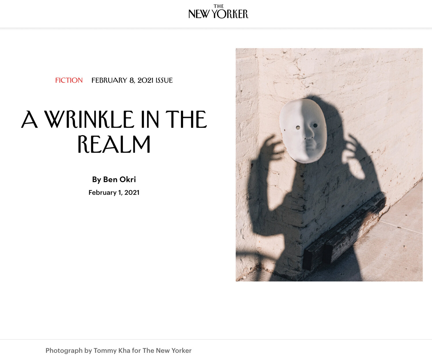 "A Wrinkle in the Realm" by Ben Okri