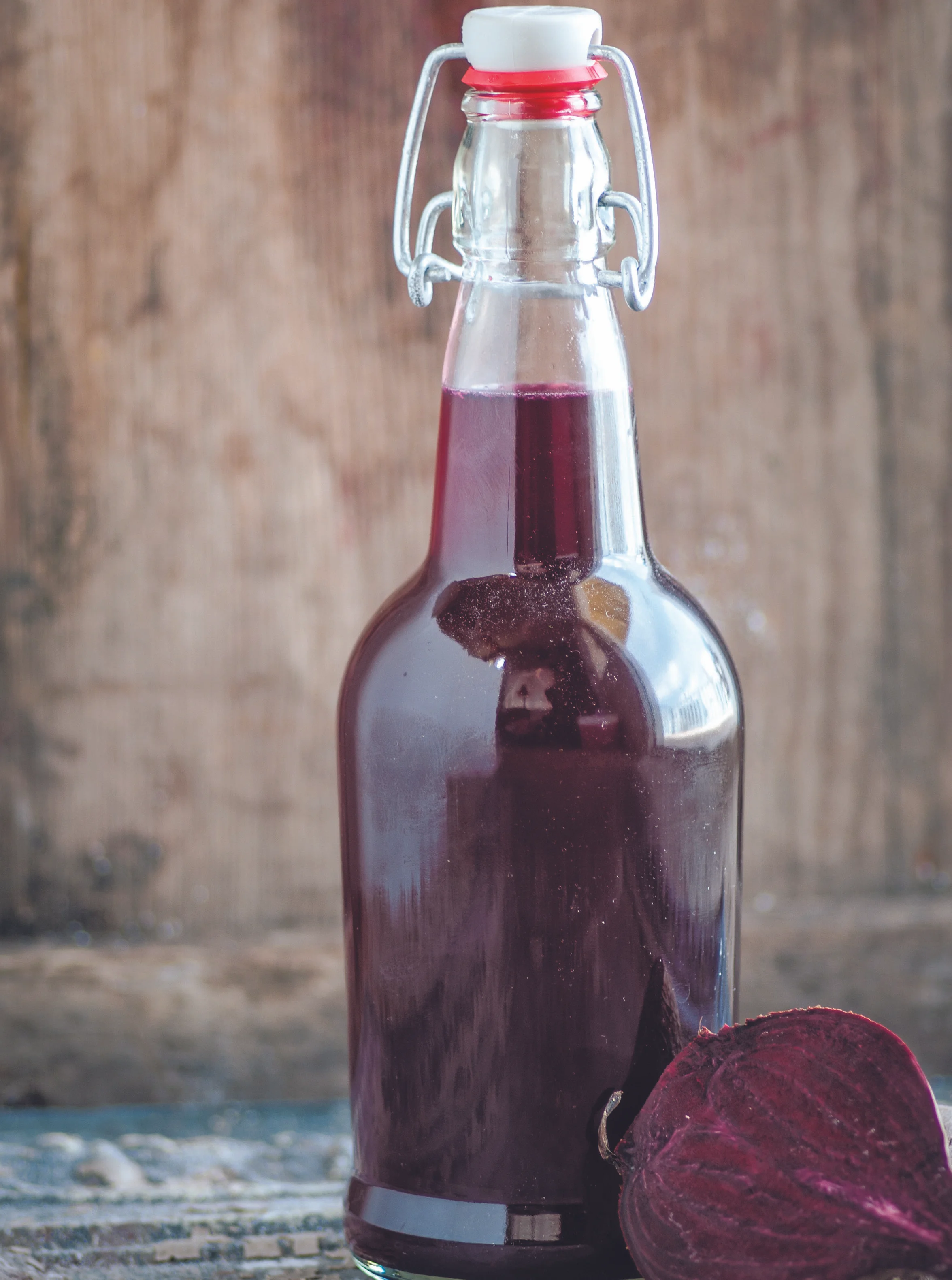 beet kvass with ginger and mandarin