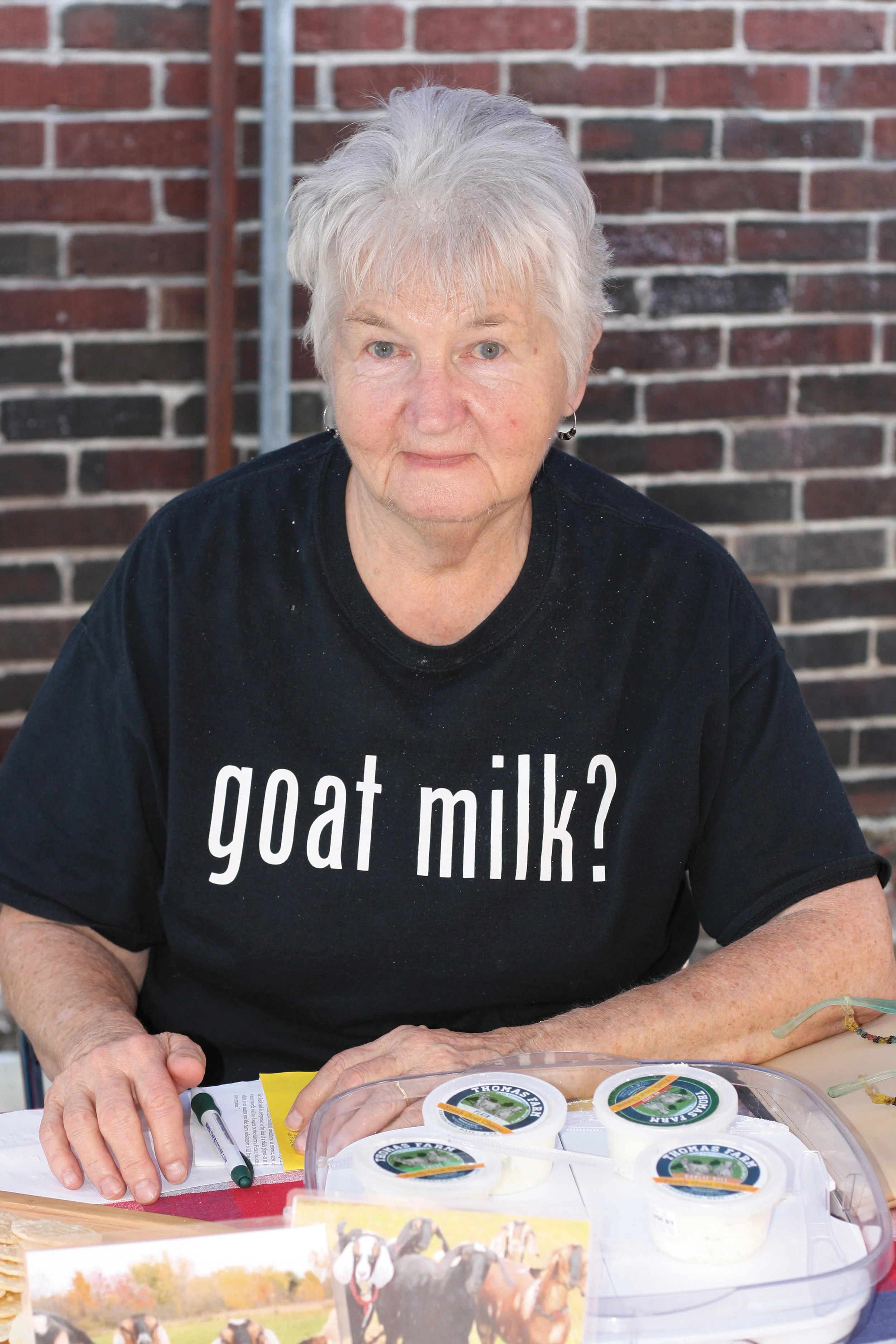  Kathleen Burek of Thomas Farm Goat Cheese always asks the important questions