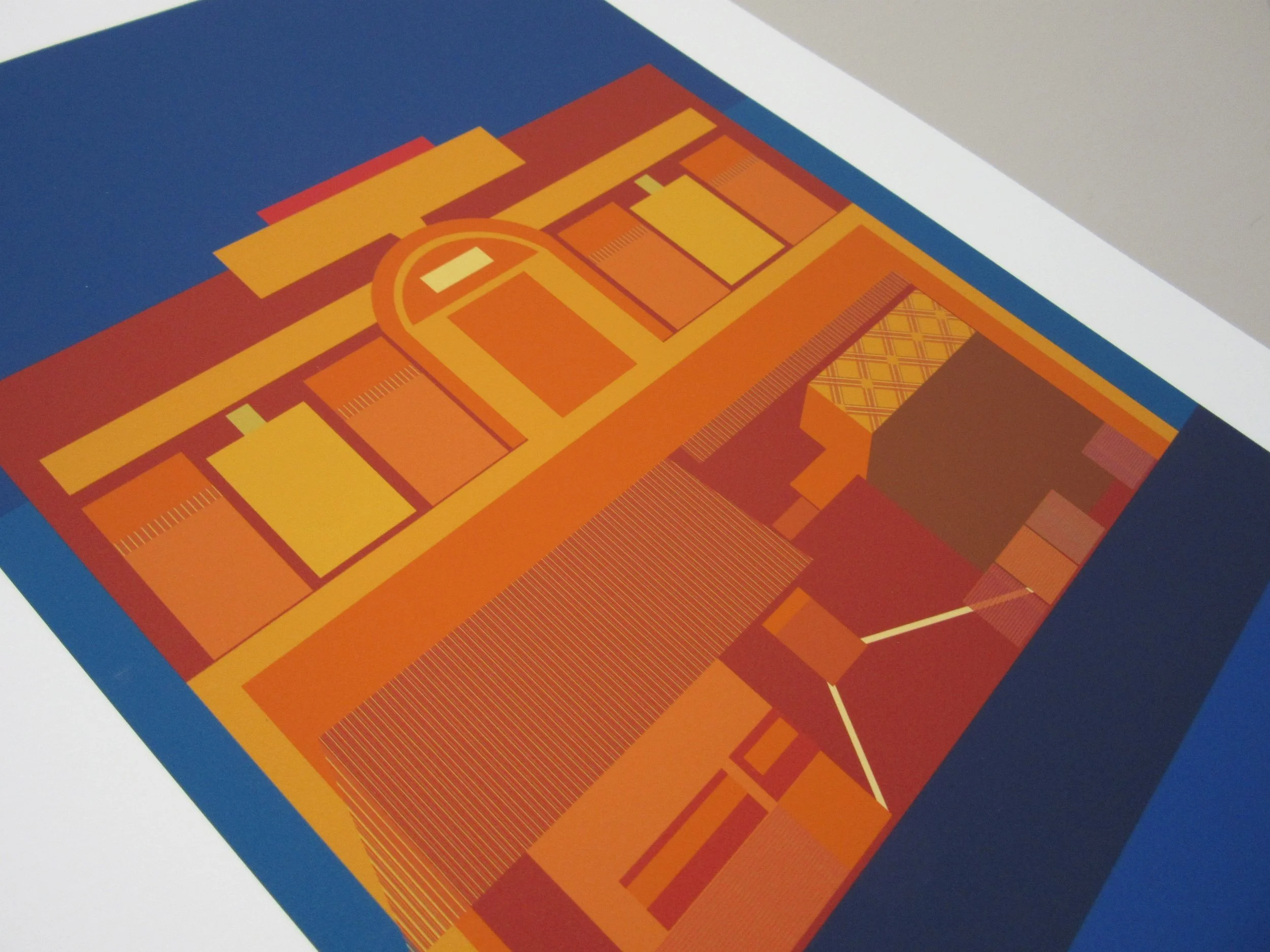 Tooting Market print detail in midnight