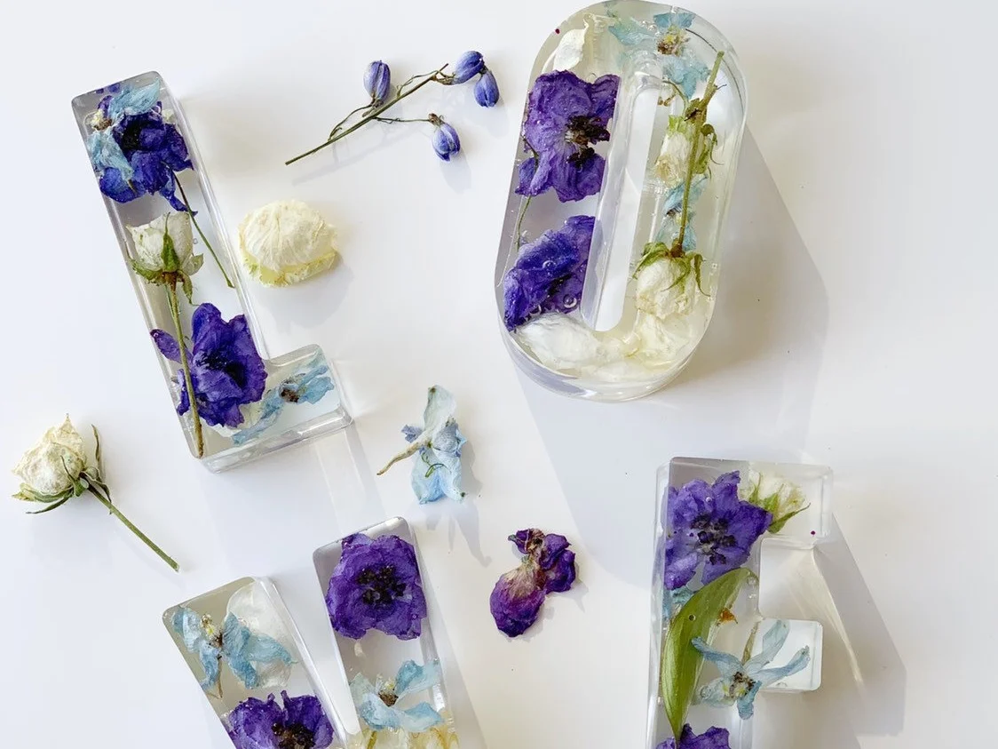 Wedding bouquets as paperweights by Enchanted Resin