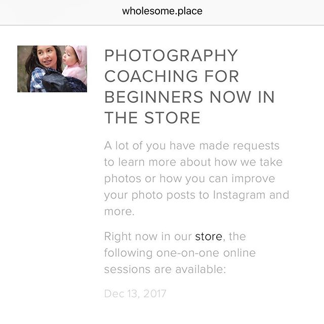 It&rsquo;s finally available in the store. 🎉📷 There are only a few spots. #photographycoaching #oneonone