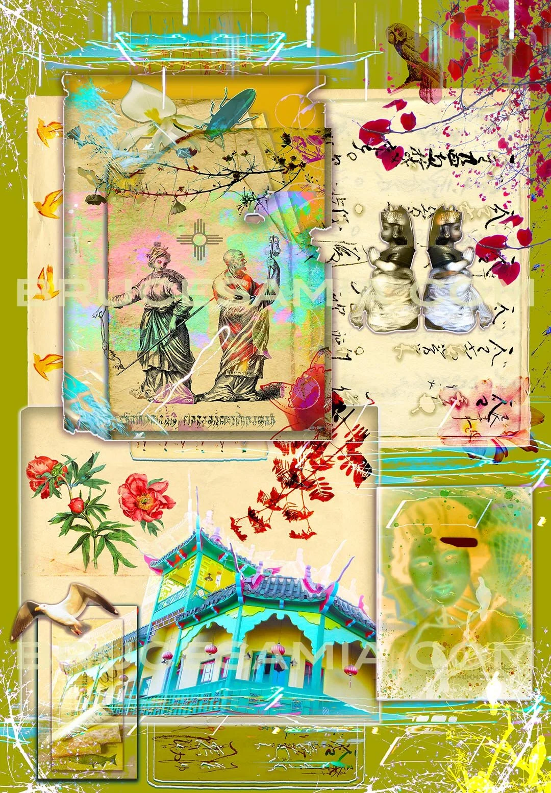 1A. CHINATOWN  CITRUS-COLLAGE 16X23