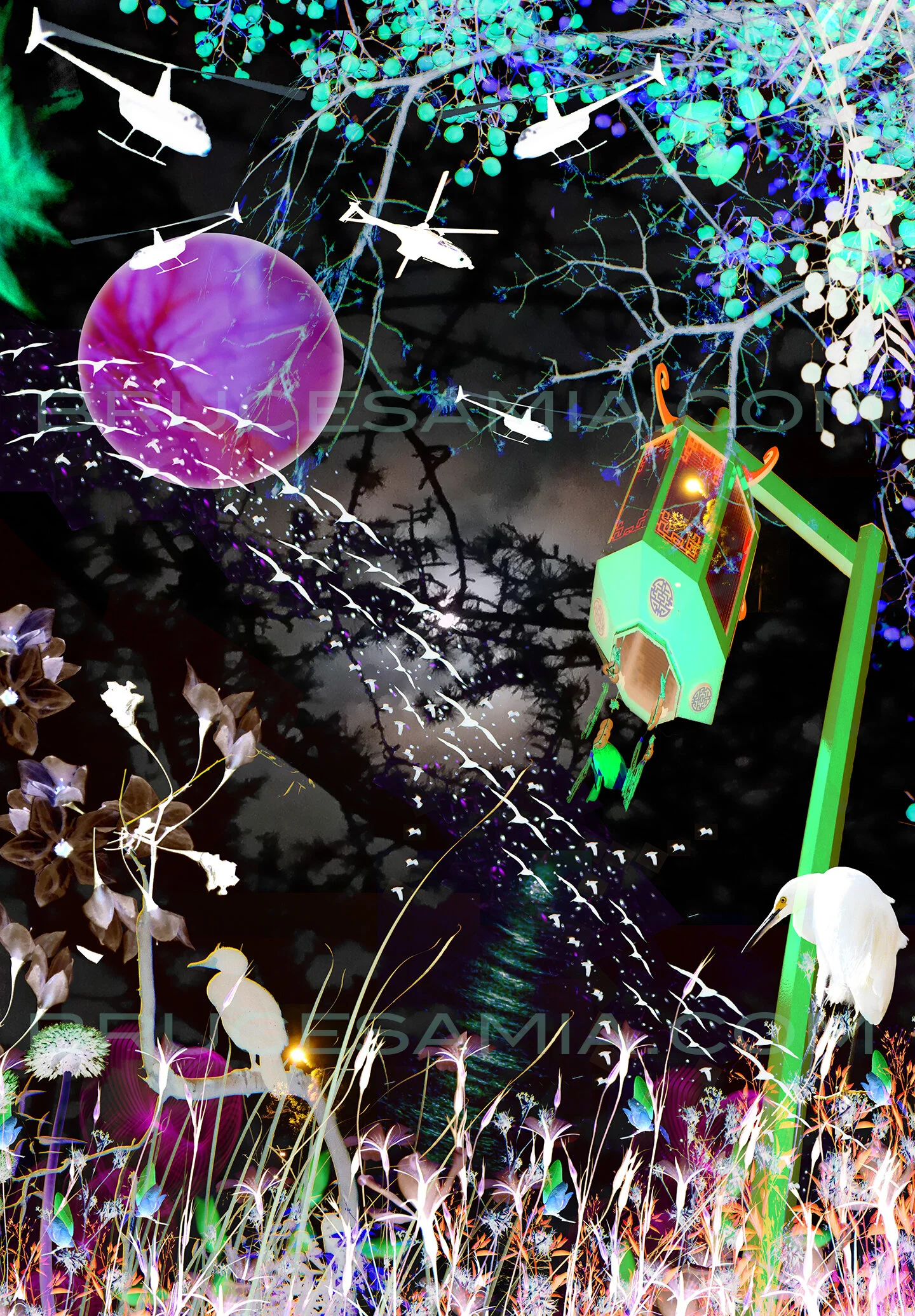 3b.black collage-dbl. moon #2 16X23