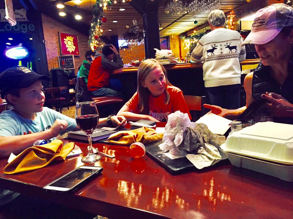 Maison and Kaylee learning how to set goals at Mohican Lodge New Years weekend with Aunt Karen Lemire! 