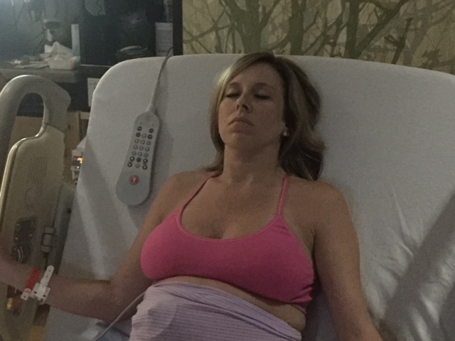 5:30 am... 1 hour before she was born. I was EXHAUSTED. 