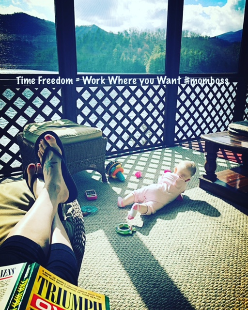 Working from my family's lake house in The Smokey Mountains