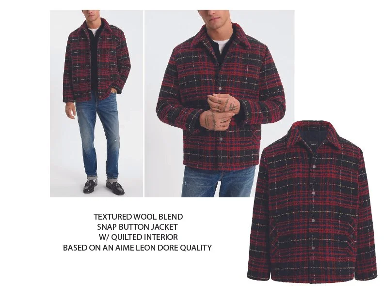  EXPRESS Men’s Outerwear Portfolio (2023-2024).  A collection of outerwear designed during my tenure at Express. These pieces were sold during the FA/HOL’25 season online and in E-com, and were marketed by the then-brand ambassadors Dylan Sprouse and