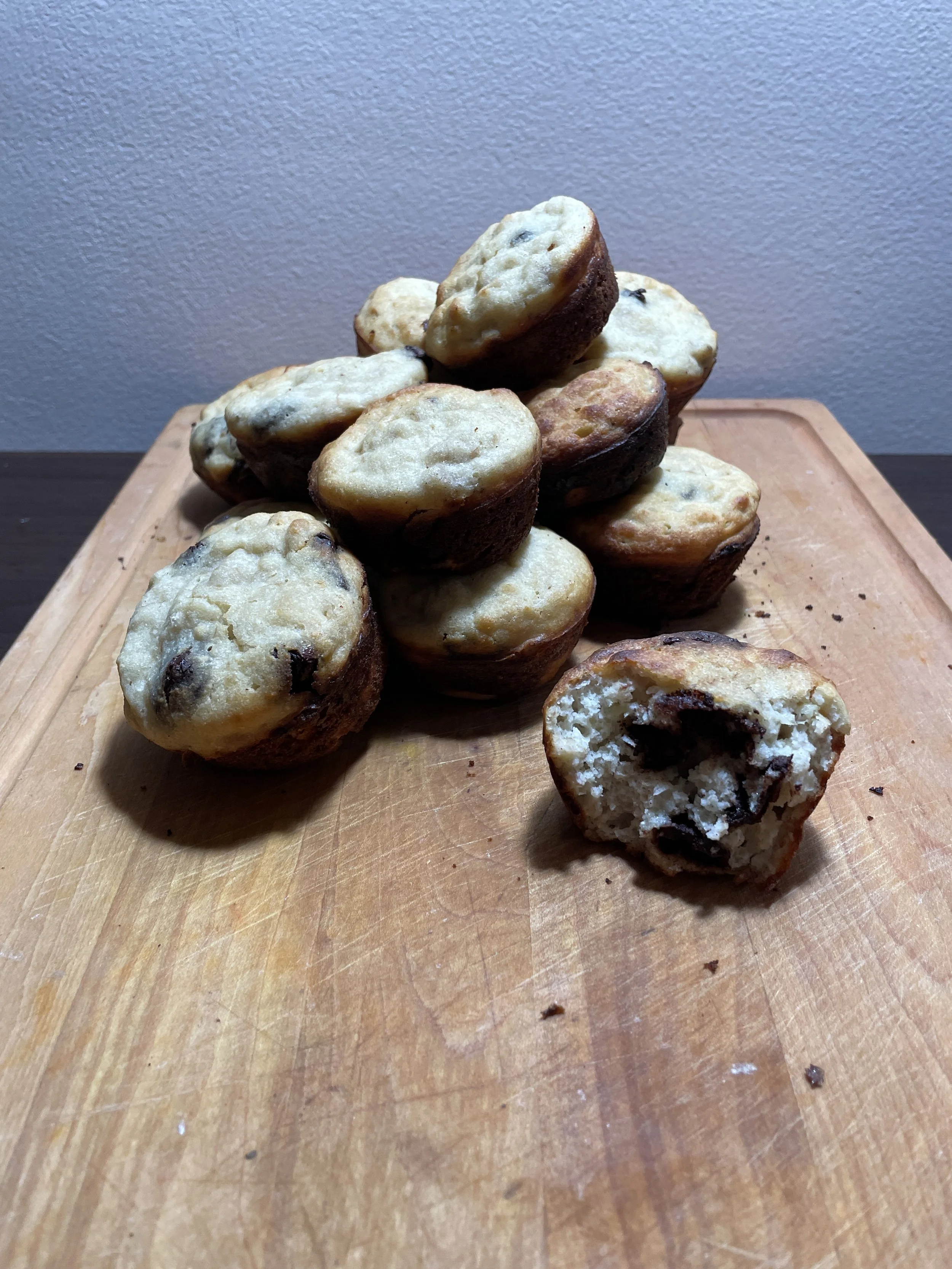 Muffins aux bananes et au chocolat