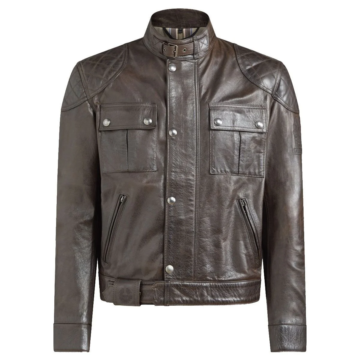 Brown Leather Belstaff Brooklands Blouson BELSTAFF BROOKLANDS