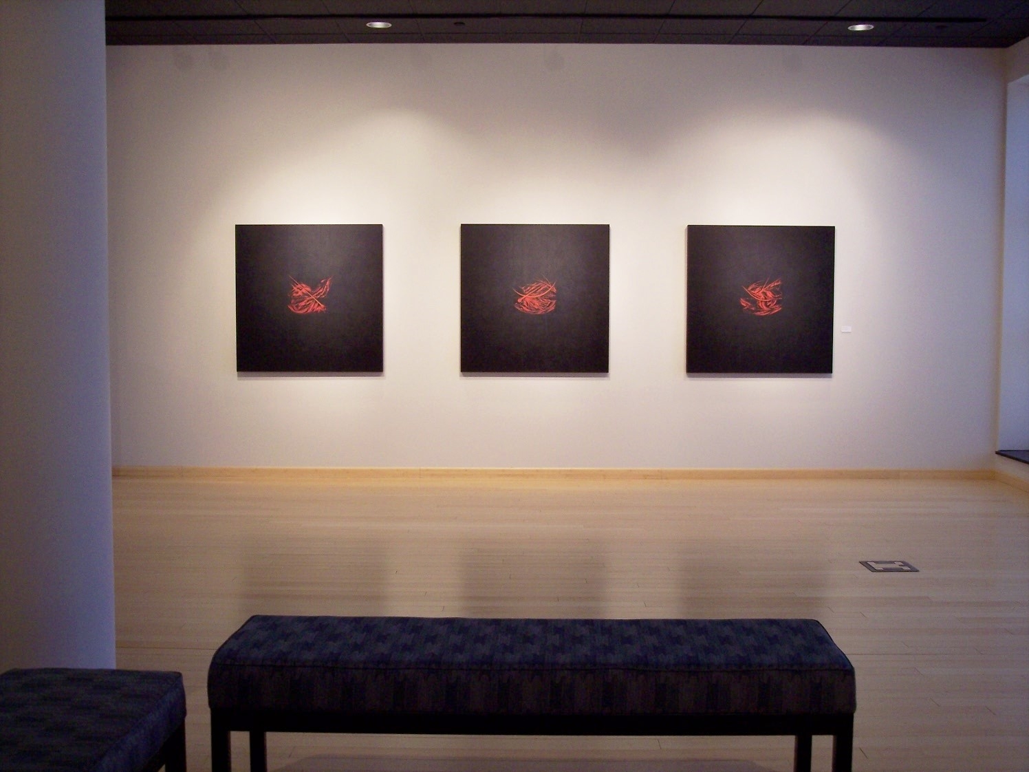 Akedah Triptych installation at Penn Gallery, PCT 2008.JPG