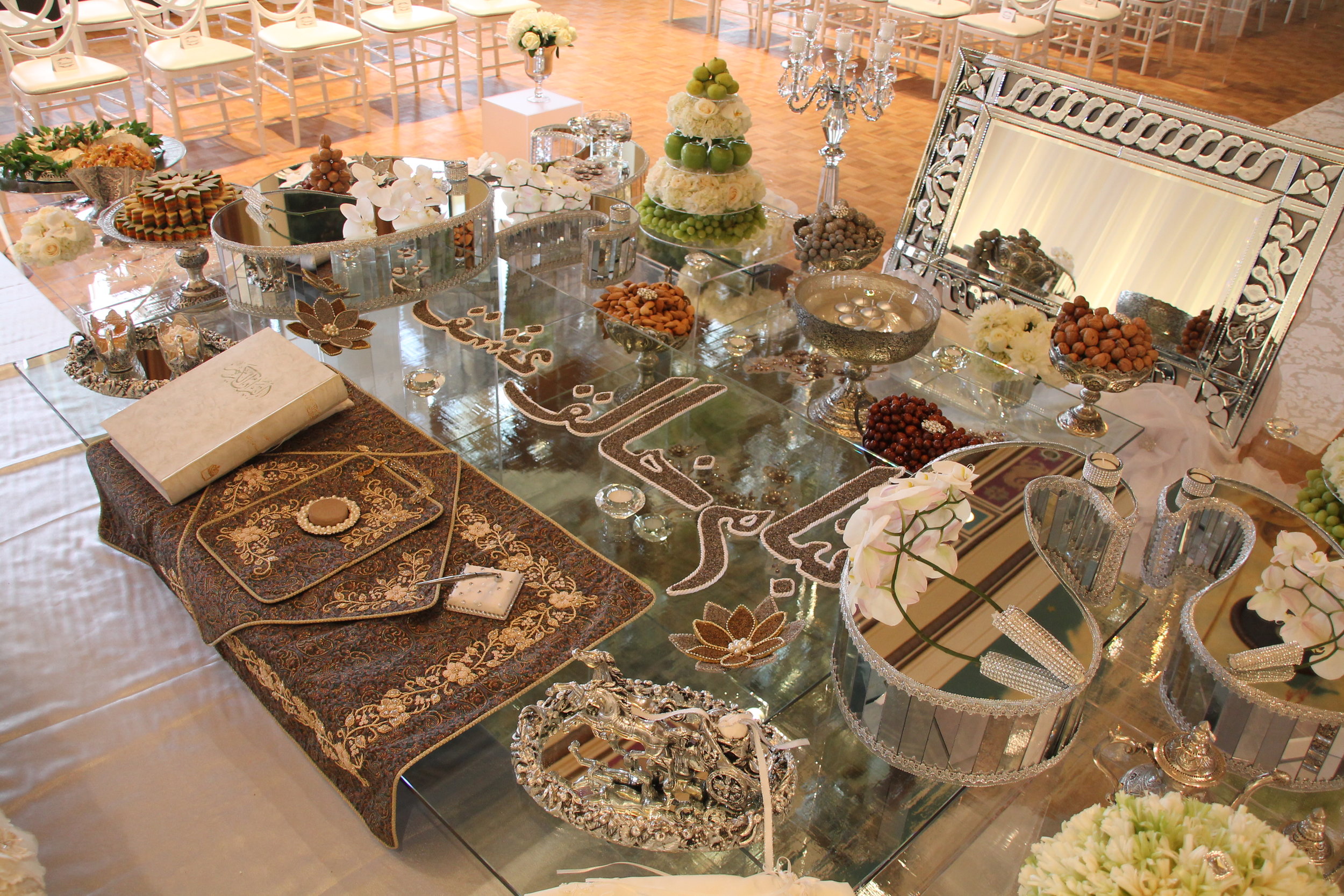 Silver/Paisley Sofreh set up in Fairmont Royal York Hotel-Toronto