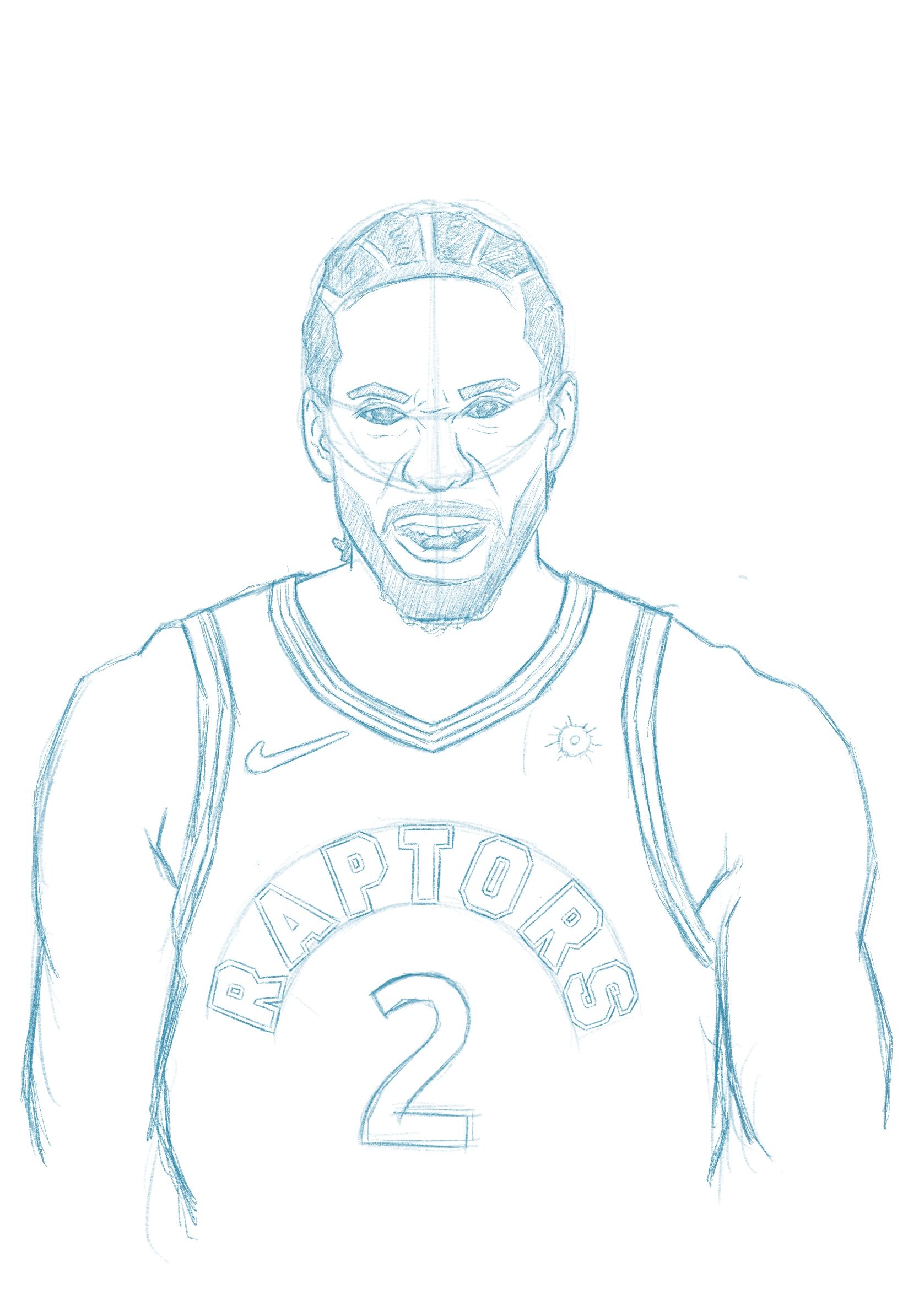 kawhi leonard logo drawing