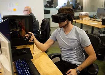Jackson using the Oculus VR system.