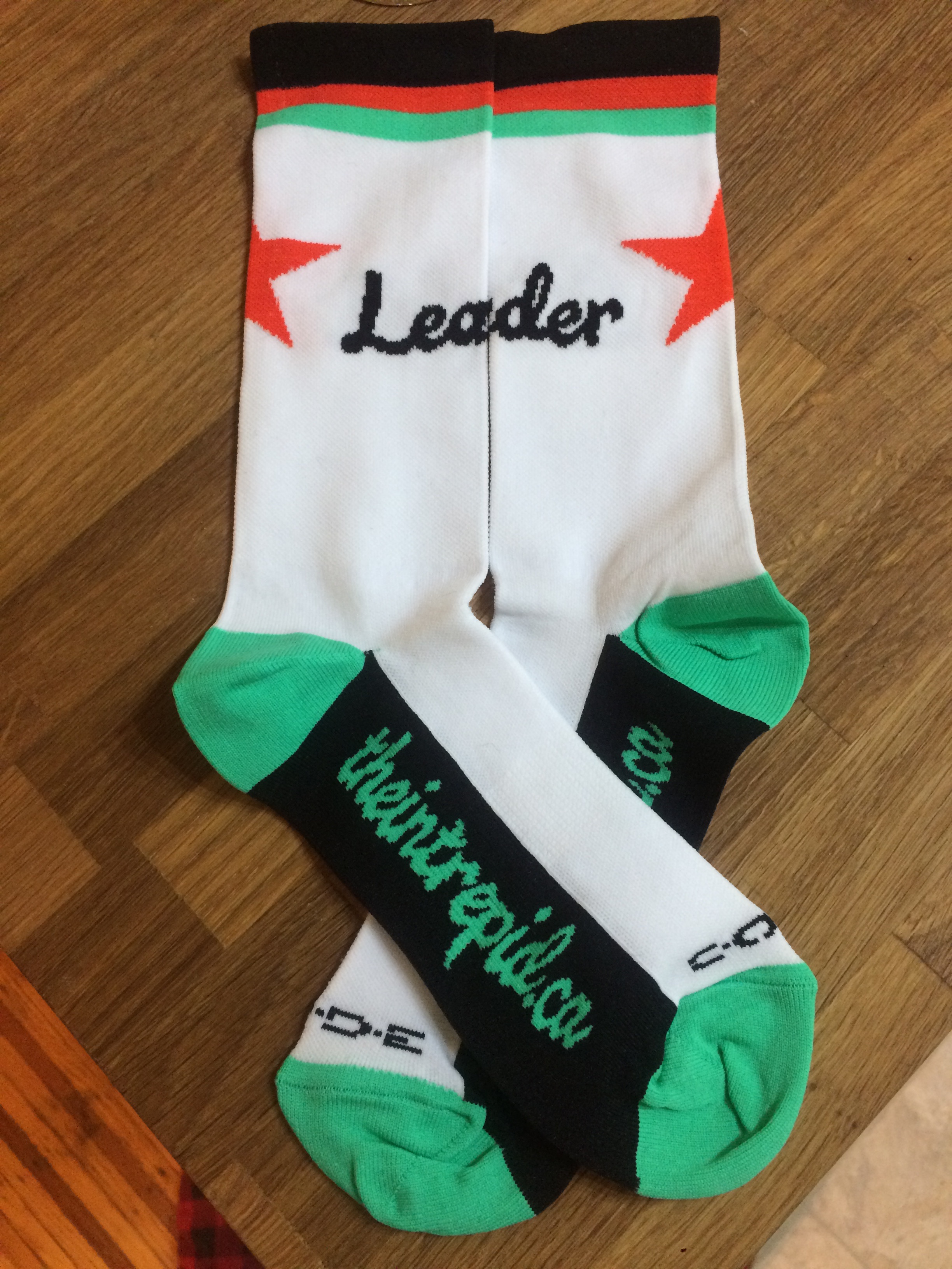 The coveted "Leader" socks – for winning the Soloist category on Day 3