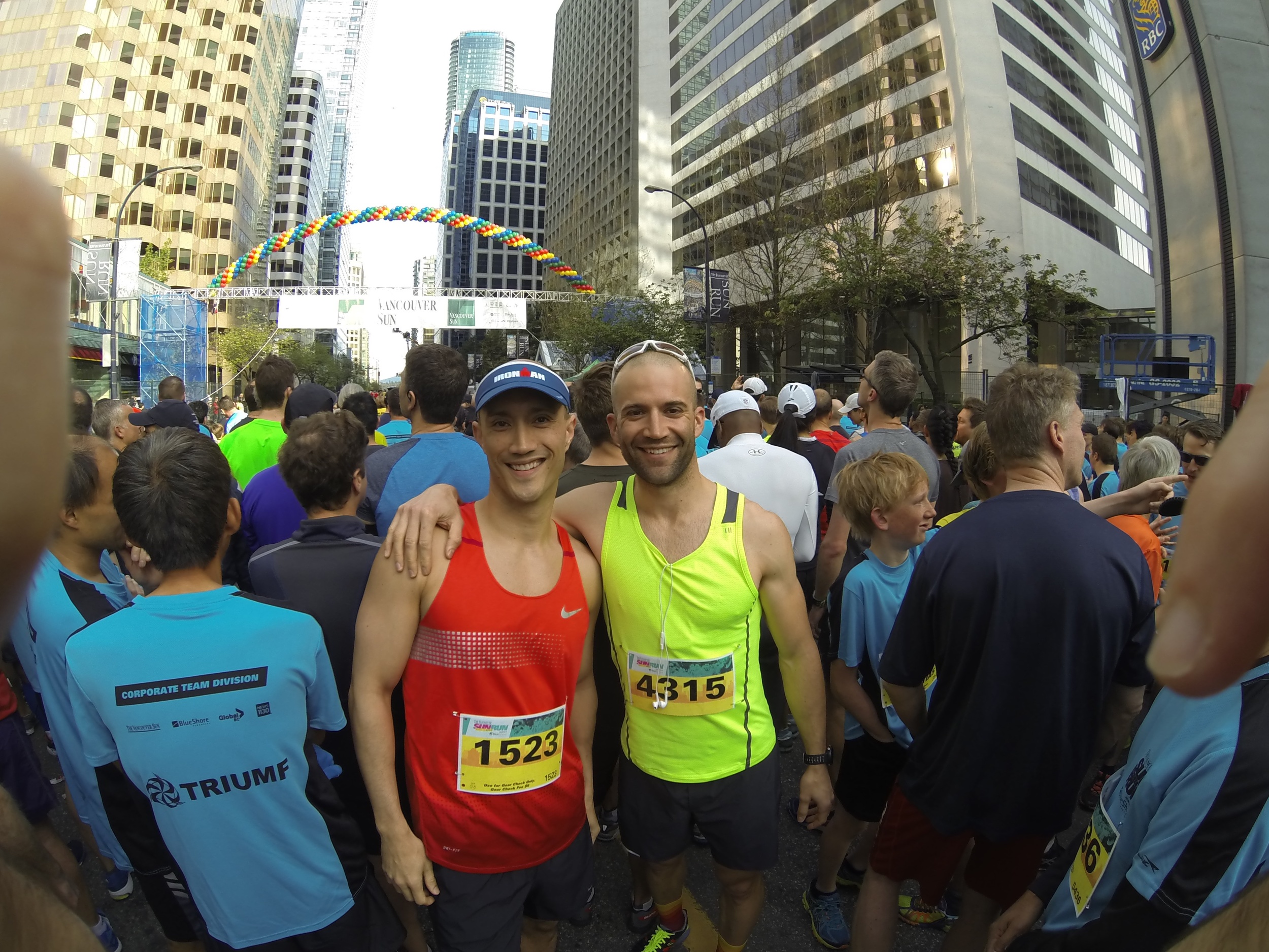 With running buddy Chad Clark