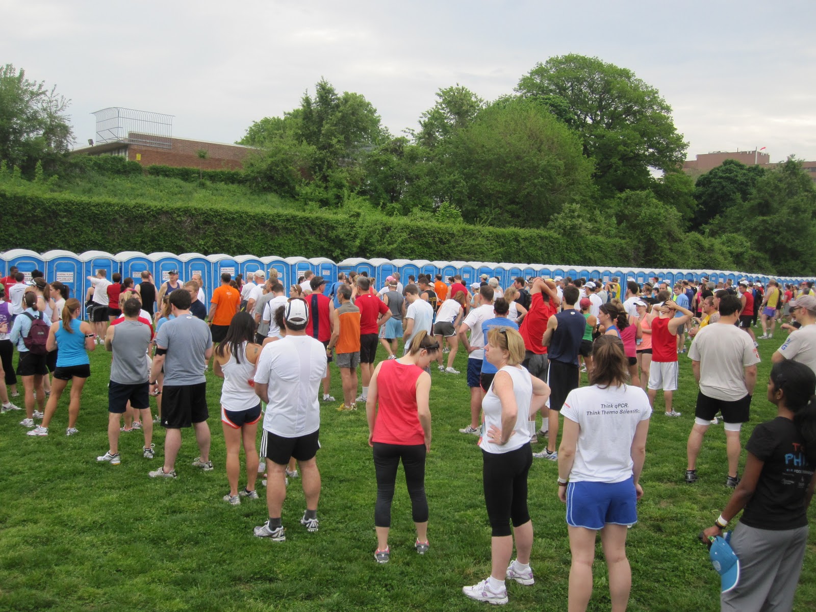 Have a friend hold you a spot in the line! Photo credit: sweatcourage.com